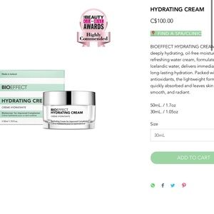 Bioeffect Hydrating Cream - 30ml